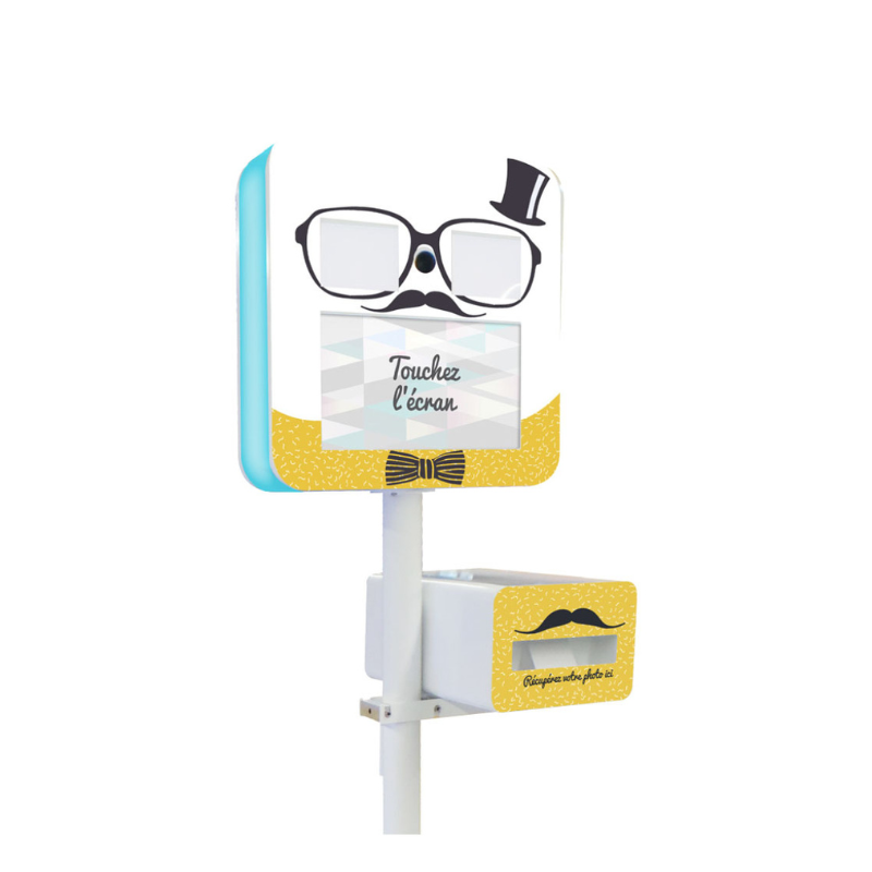 Magnet de personnalisation pour Borne Selfie, photomaton en location.