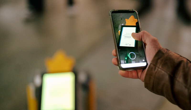 Animation technologique et innovante chien robot.