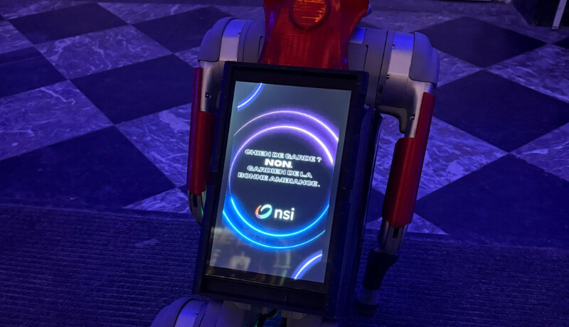 Animation technologique et innovante chien robot.