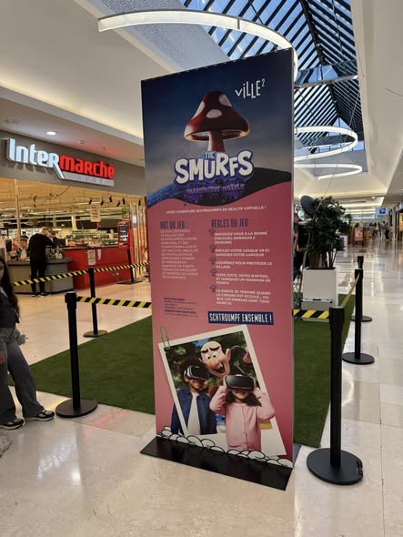 Animation VR Schtroumpfs “Blueberry Battle” pour l’opération Back to School à Ville 2