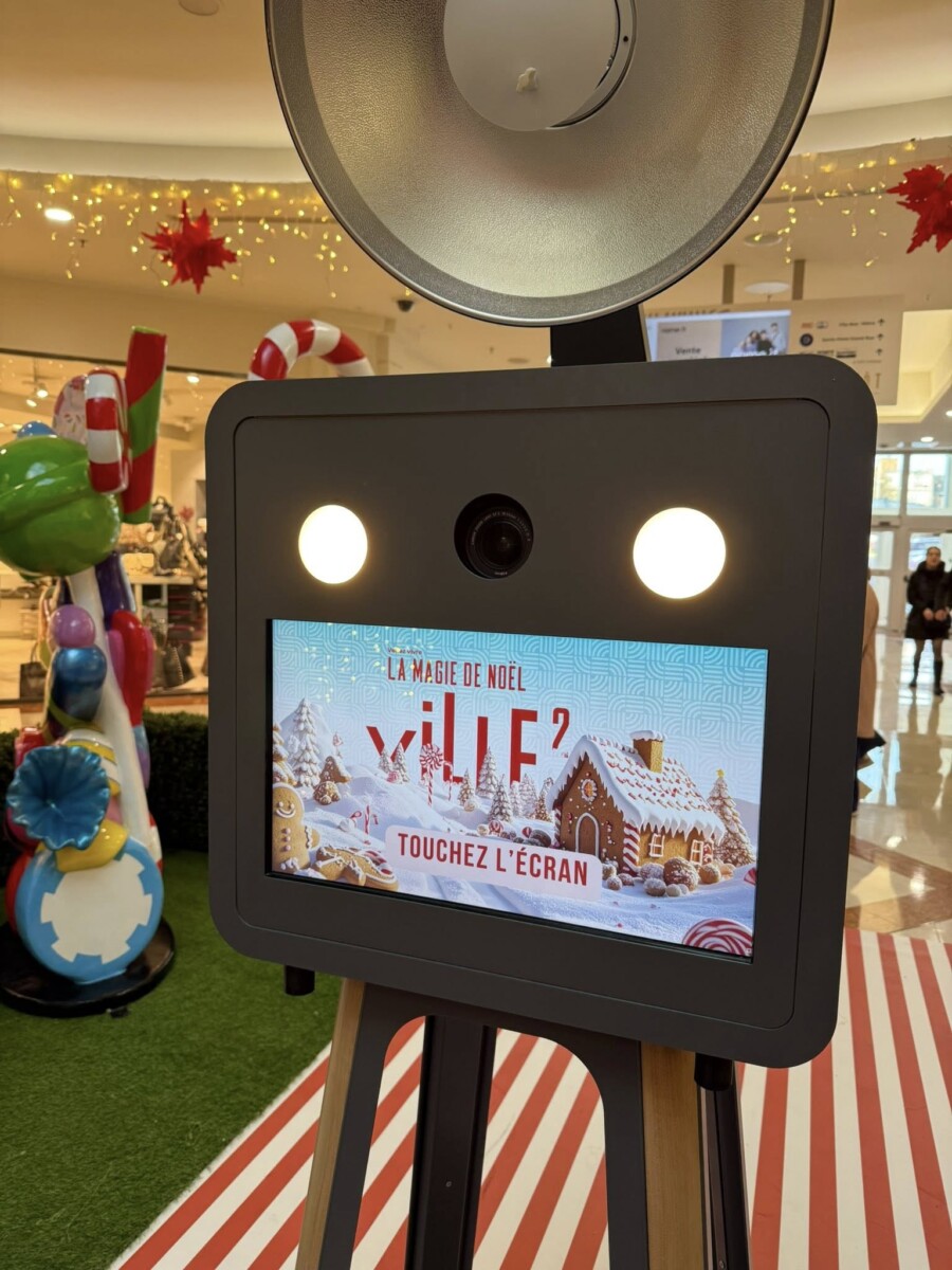 Animation photobooth au centre commercial Ville 2 à Charleroi.