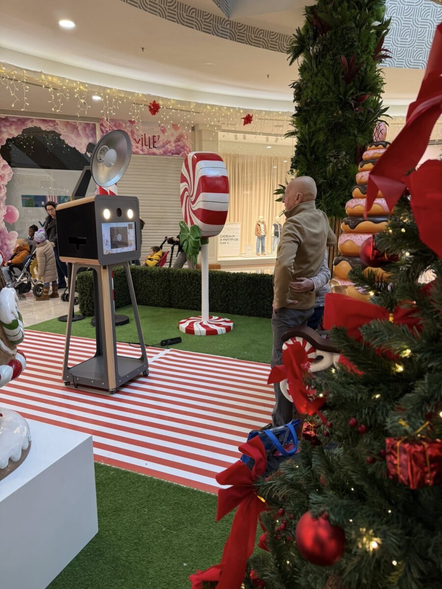 Animation photobooth au centre commercial Ville 2 à Charleroi.